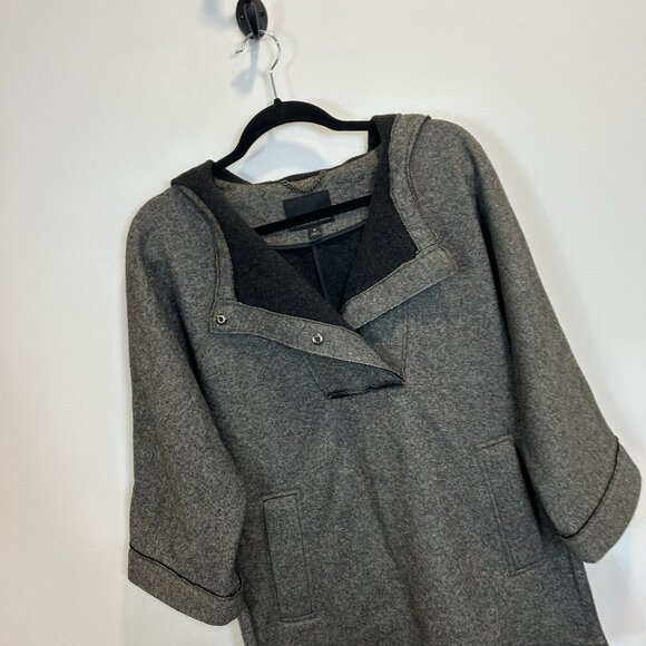 Banana Republic Womens Small Gray Wool Popover Wedge Jacket - Picture 2 of 13